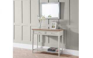 Provence 2 Drawer Console Table - Limed Oak/Grey