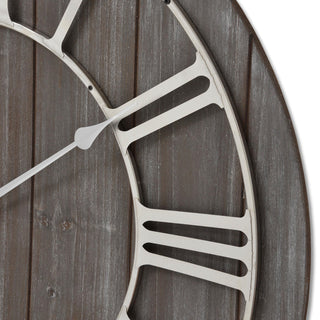 Wall Clock, Grey Wash Wood