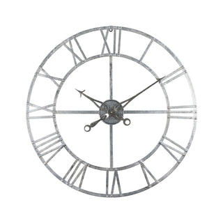 Skeleton Wall Clock, Silver Foil