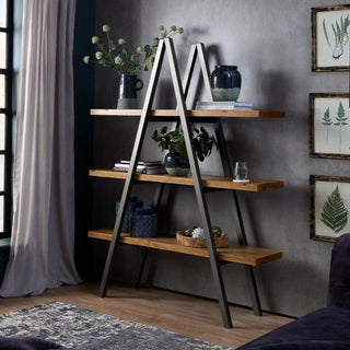 Display Shelf, Pine Plank Shelves & Metal