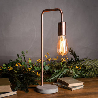 Industrial Desk Lamp, Marble & Brass