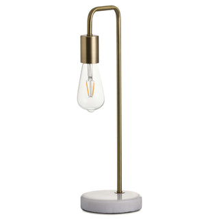 Industrial Desk Lamp, Marble & Brass