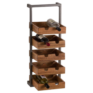 Live Edge Hanging Wine Rack