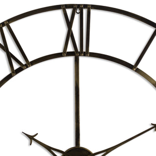 Antique Brass Skeleton Clock, Large