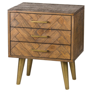 Havana 3 Drawer Bedside Table