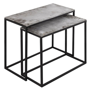 Aluminium Set of Two Side Tables