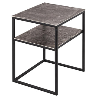 Aluminium Side Table with Shelf