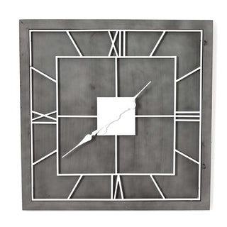 Grey Wooden Wall Clock, Large
