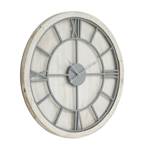 Wooden Wall Clock, White