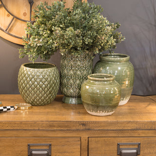 Olive Squat Vase