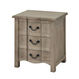 3 Drawer Bedside Table, Acacia Wood