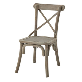 Cross Back Chair With Rush Seat