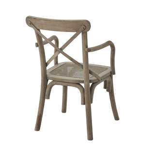 Chair With Rush Seat, Acacia Wood