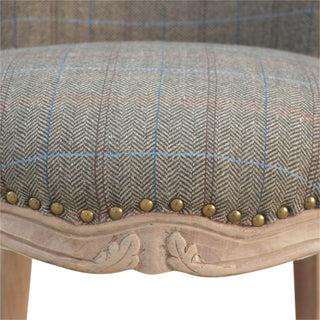 Mixed Tweed Studded Chair