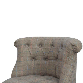 Deep Button Chair, Mixed Tweed