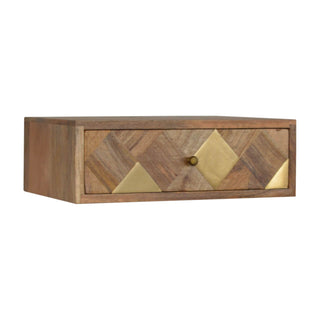 Floating Brass Inlay Bedside