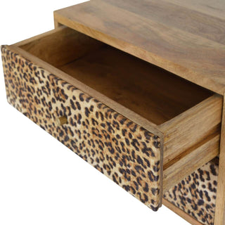 Leopard Print Floating Bedside