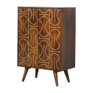 Abstract Cabinet, Brass Inlay