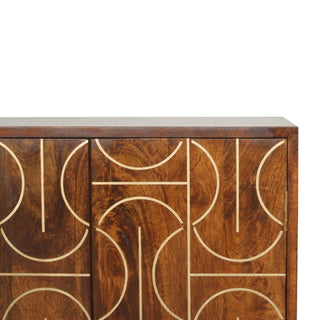 Abstract Cabinet, Brass Inlay