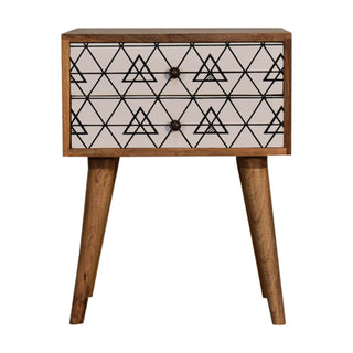 Triangle Printed Bedside