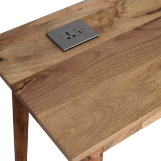 Randi Desk with Socket & USB Port, Oak Effect