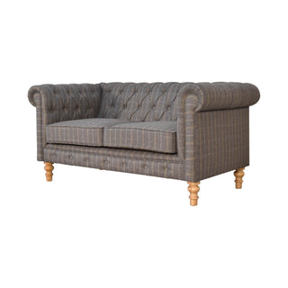 Pewter Tweed Chesterfield Sofa