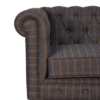 Pewter Tweed Chesterfield Sofa
