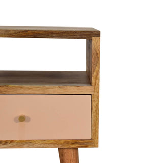 Narrow Bedside Table, Blush