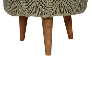 Crotchet Stool, Sea Green