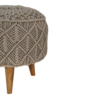 Crotchet Stool, Grey