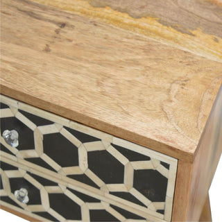 Bone Inlay Bedside Table