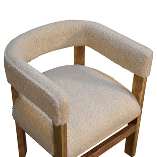Bouclé Chair, Cream