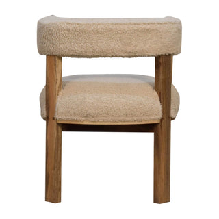 Bouclé Chair, Cream