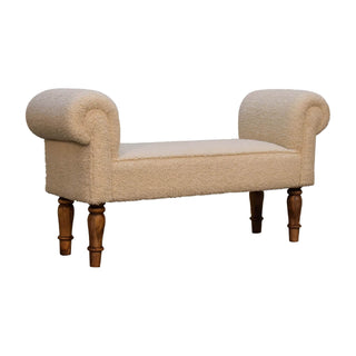 Bouclé Bench, Cream