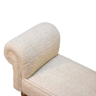 Bouclé Bench, Cream