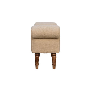 Bouclé Bench, Cream