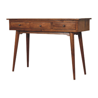 Liv 3 Drawer Console Table, Chestnut