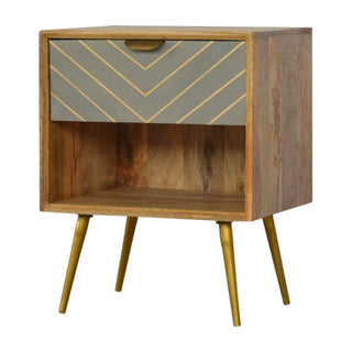 Cement & Brass Inlay Bedside