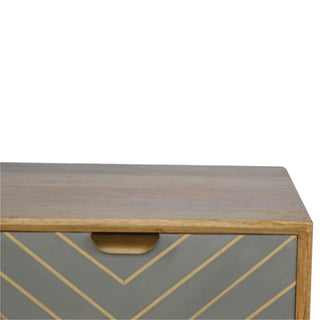 Cement & Brass Inlay Bedside