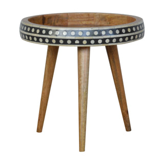 Bone Inlay End Table, Small