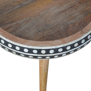 Bone Inlay End Table, Small