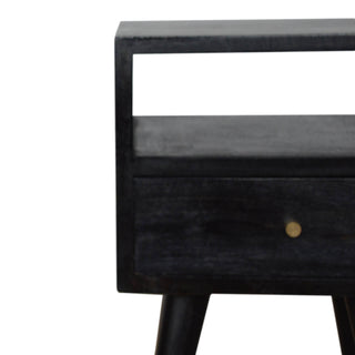 Narrow Bedside, Full Black