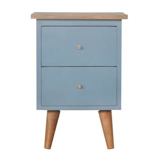 Hand Painted Bedside, Blue