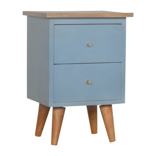 Hand Painted Bedside, Blue