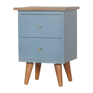 Hand Painted Bedside, Blue