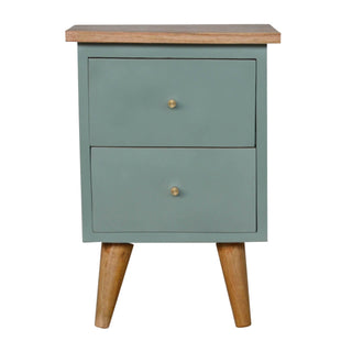 Hand Painted Bedside, Green