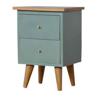 Hand Painted Bedside, Green