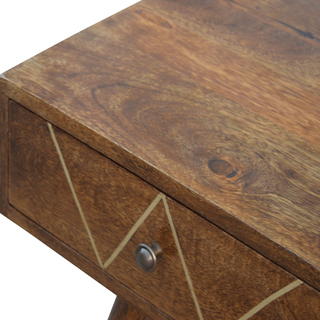 Brass Inlay Console Table