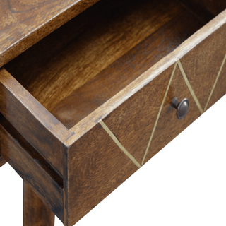 Brass Inlay Console Table